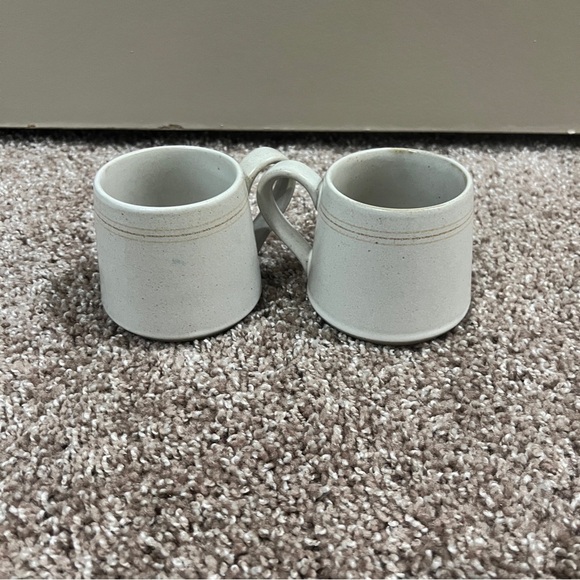 Hearth & Hand Magnolia Gray Speckled Orange Stripe Stoneware Coffee Tea Mug Cup - Picture 2 of 4